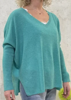 Absolut Cashmere Jumper Camille green lagoon