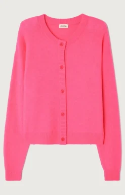 American Vintage Damsville Cardigan fluo pink
