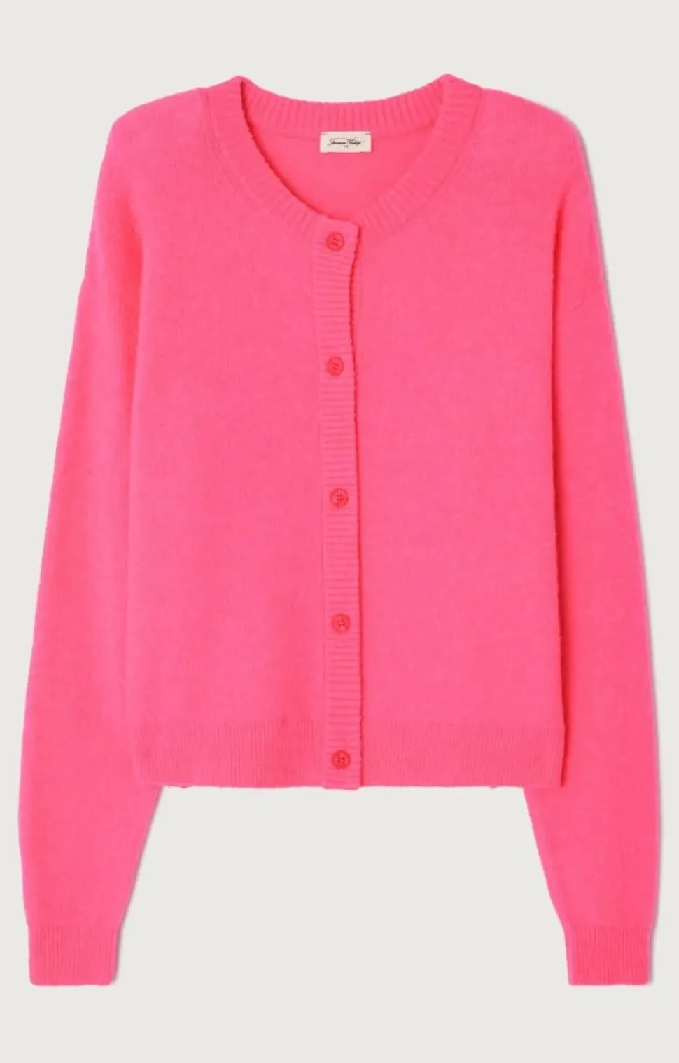American Vintage Damsville Cardigan fluo pink
