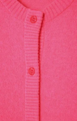 American Vintage Damsville Cardigan fluo pink