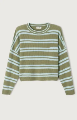 American Vintage Raxow Jumper crystal/rive stripe
