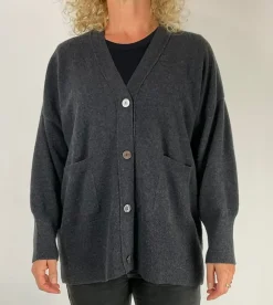 Caroline Boyfriend Cardigan charcoal