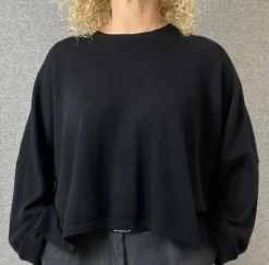 Caroline Cashmere Crew Sweater black