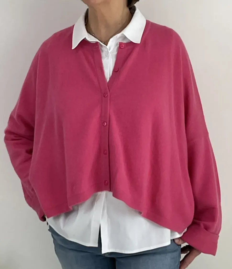 Caroline Crew Cardigan fuchsia