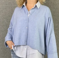 Caroline Crew Cardigan pale blue