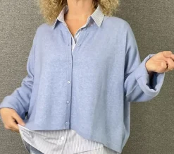 Caroline Crew Cardigan pale blue