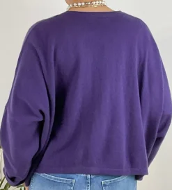 Caroline Crew Cardigan purple