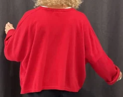 Caroline Crew Cardigan Red