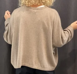 Caroline Crew cashmere Crew Sweater taupe