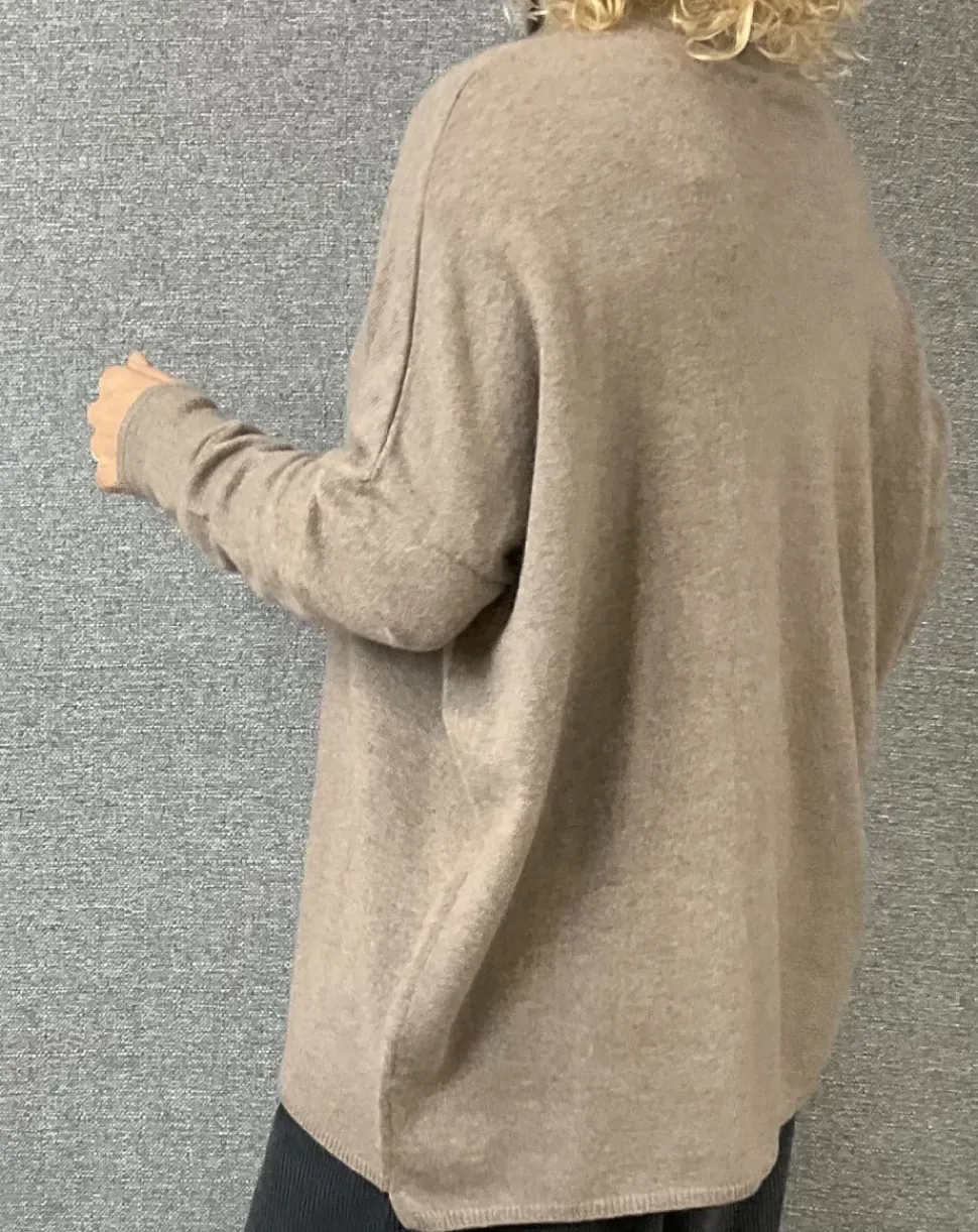Caroline Jill Polo Sweater taupe