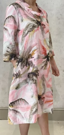 Grizas Cowl dress abstract floral prints