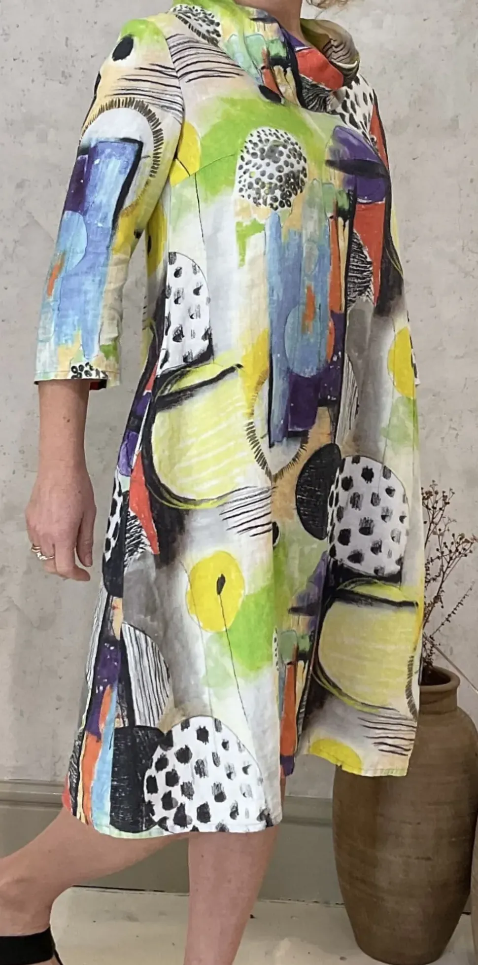 Grizas Cowl Dress brights