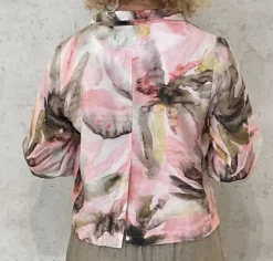 Grizas Jacket abstract floral pinks