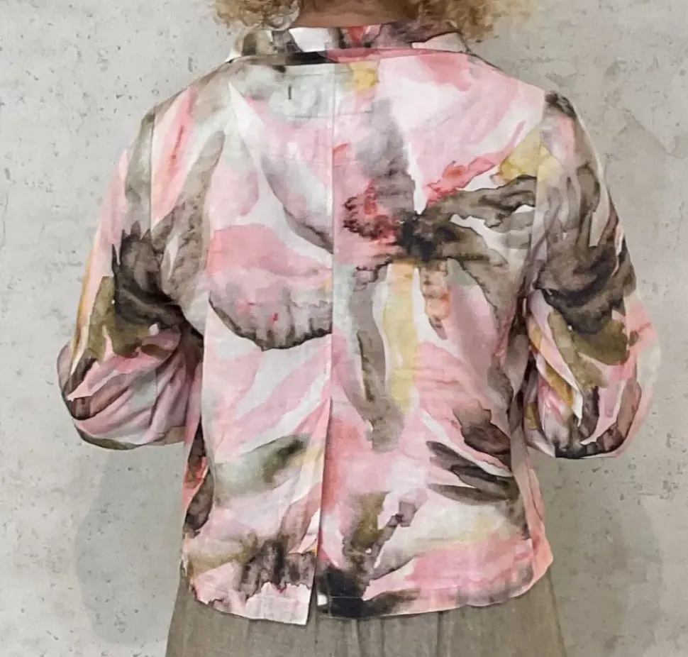 Grizas Jacket abstract floral pinks