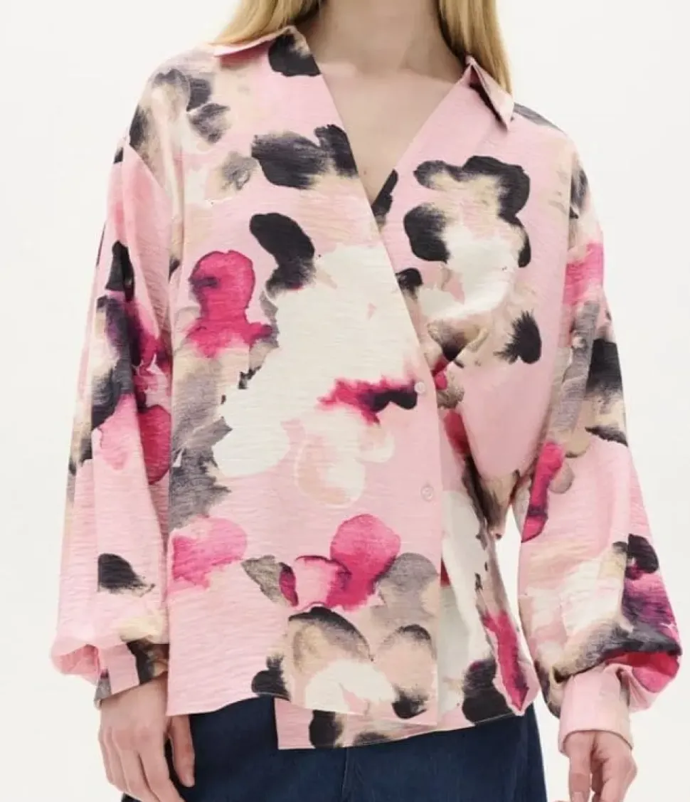 InWear Shirt Vanilla pale pink flower clouds