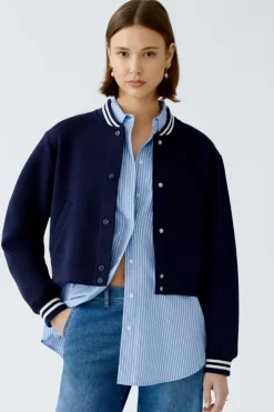 Oui Blouson Jacket navy blue