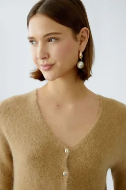 Oui Cardigan desert tan