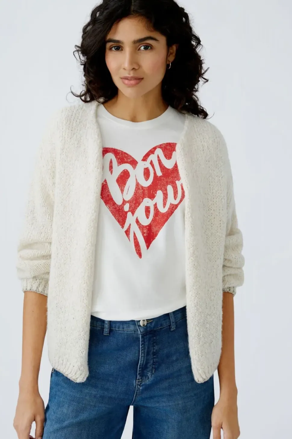 Oui Cardigan off white