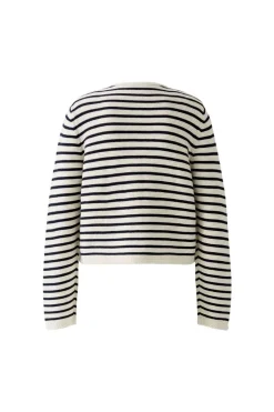 Oui Cardigan white blue