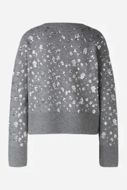 Oui Jumper Sparkles grey