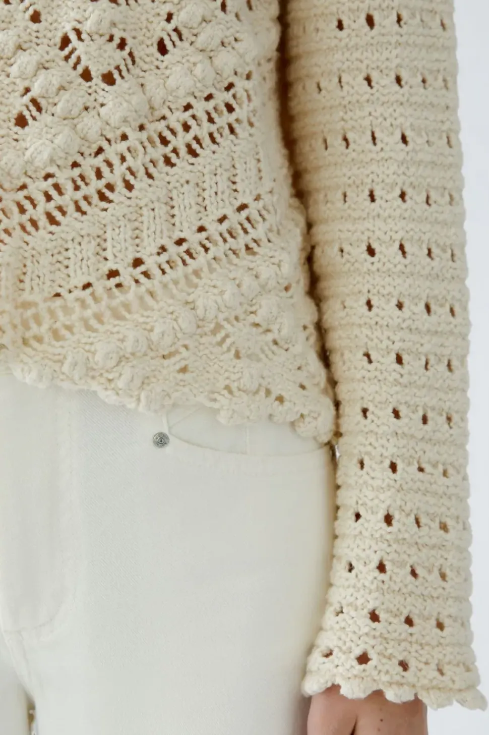 Oui Lace Jumper gardenia