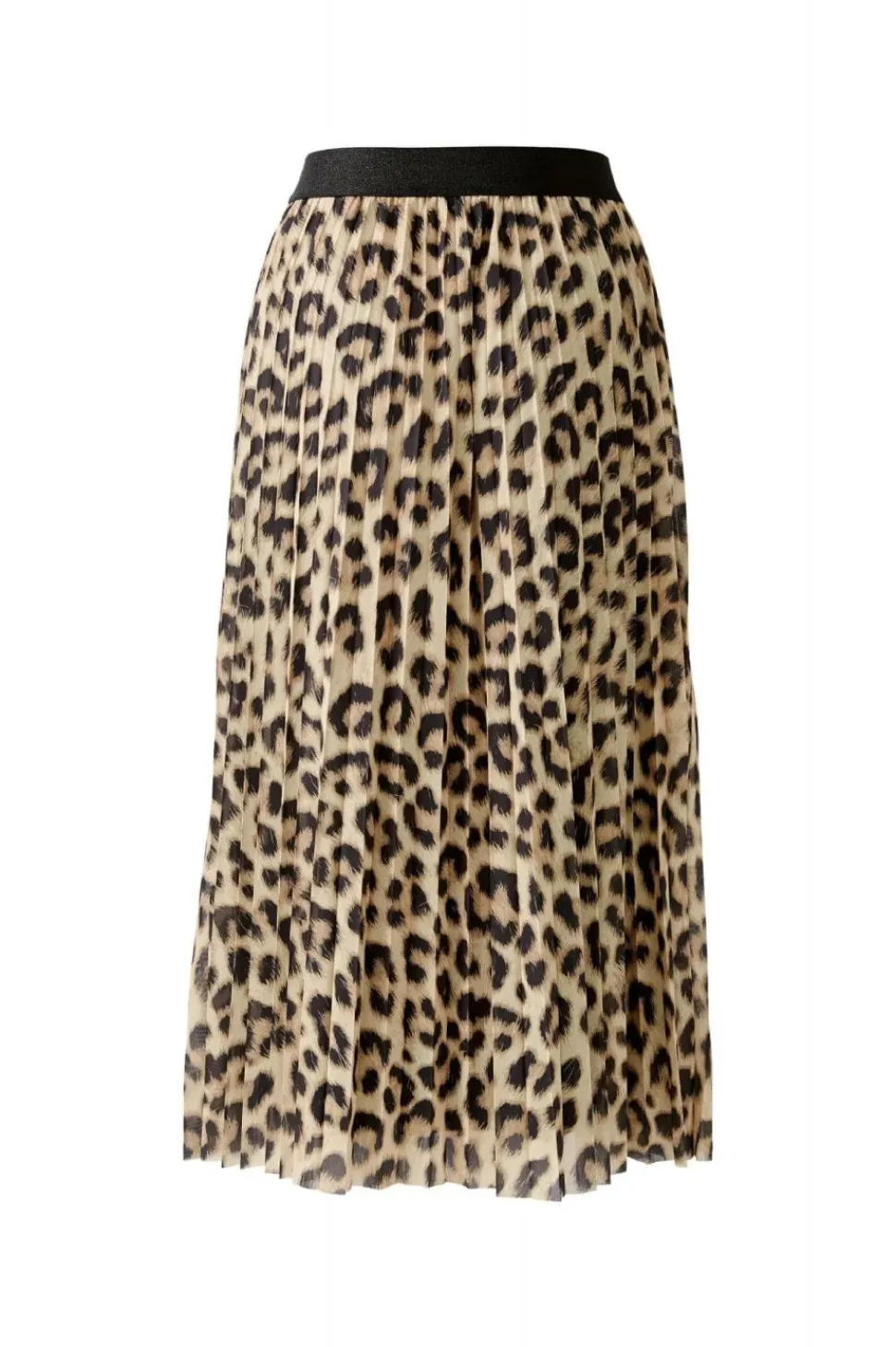 Oui Leopard Skirt Camel grey
