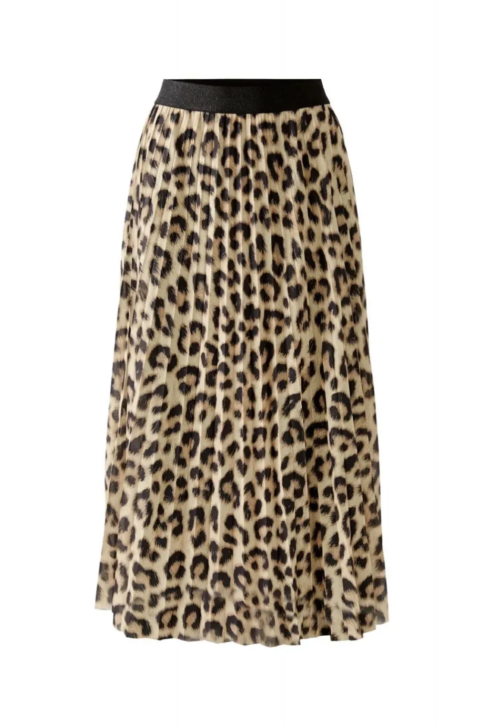Oui Leopard Skirt Camel grey