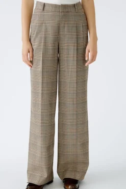 Oui Pleated Trouser light stone grey
