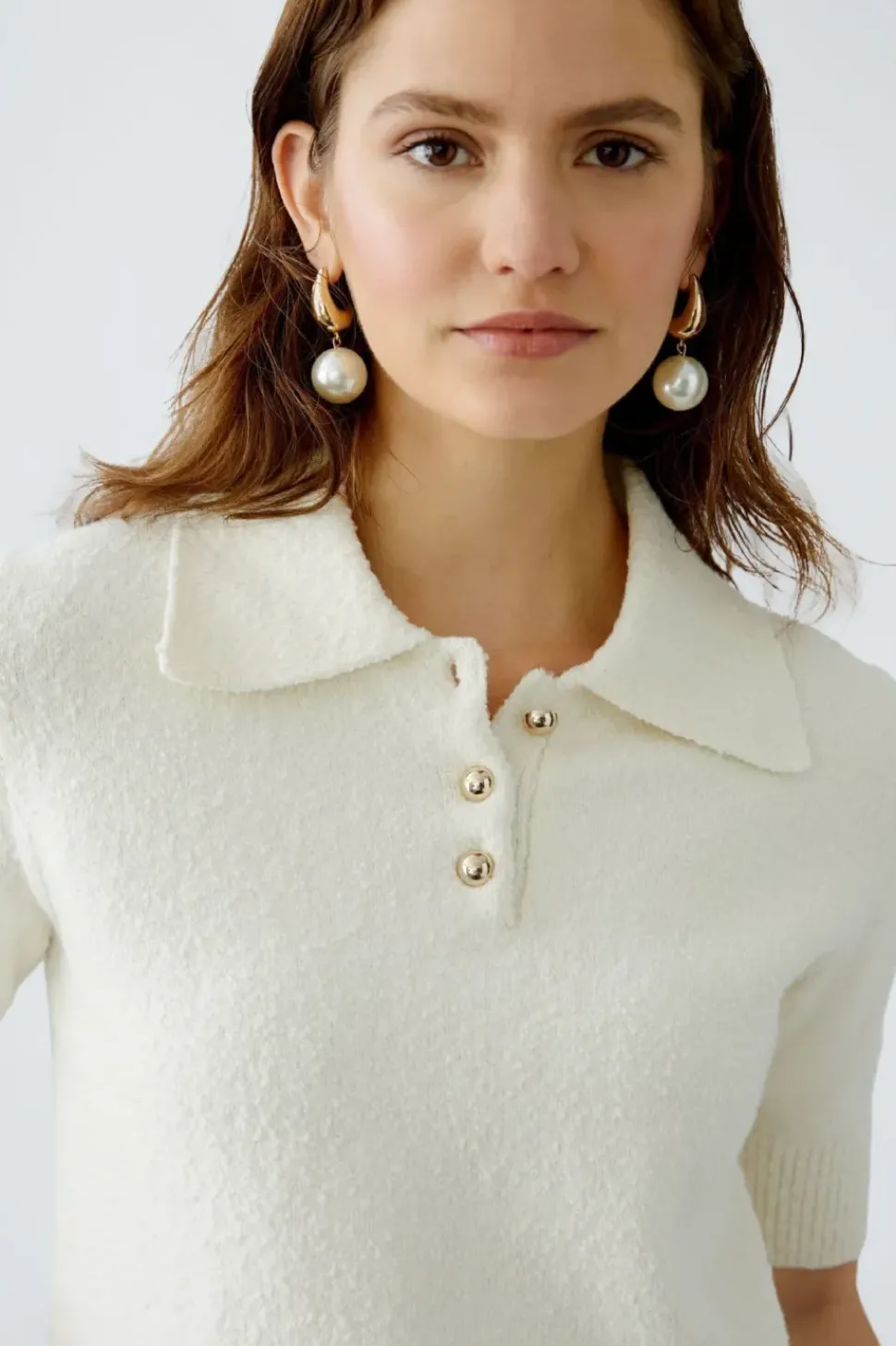 Oui Polo Jumper gardenia