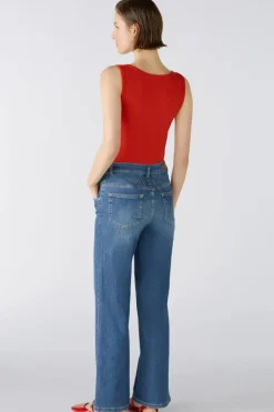 Oui The Straight Jeans dark blue denim