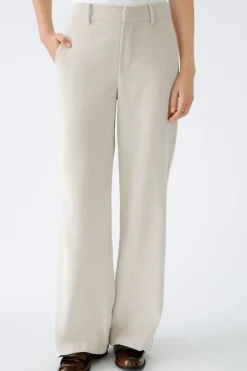 Oui Trouser Cord light beige melange