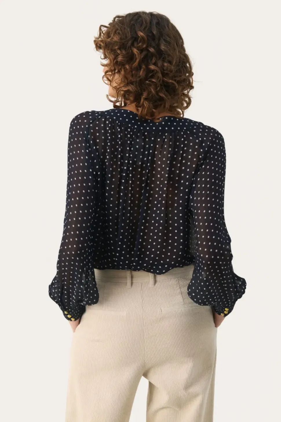 Part Two Blouse Laja dark navy dot