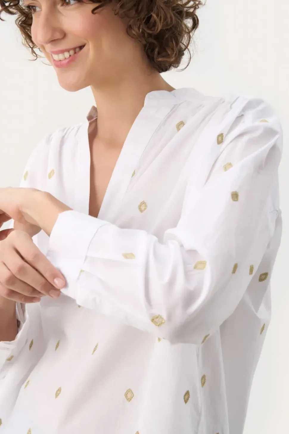 Part Two Blouse Natale white/gold