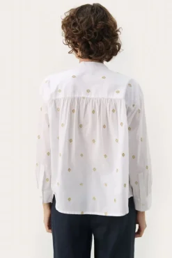 Part Two Blouse Natale white/gold