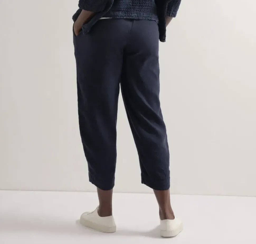 Sahara Twisted Linen Crop Bubble Trouser night