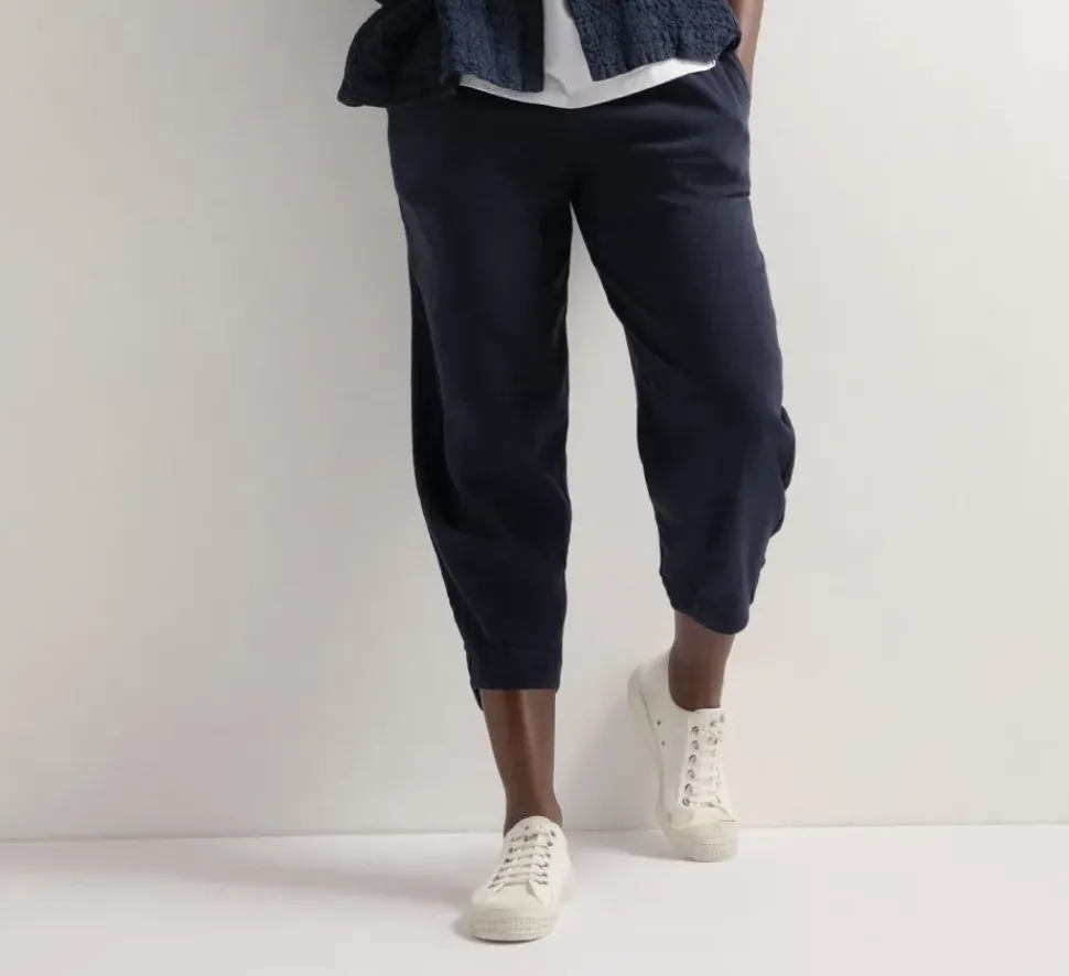 Sahara Twisted Linen Crop Bubble Trouser night