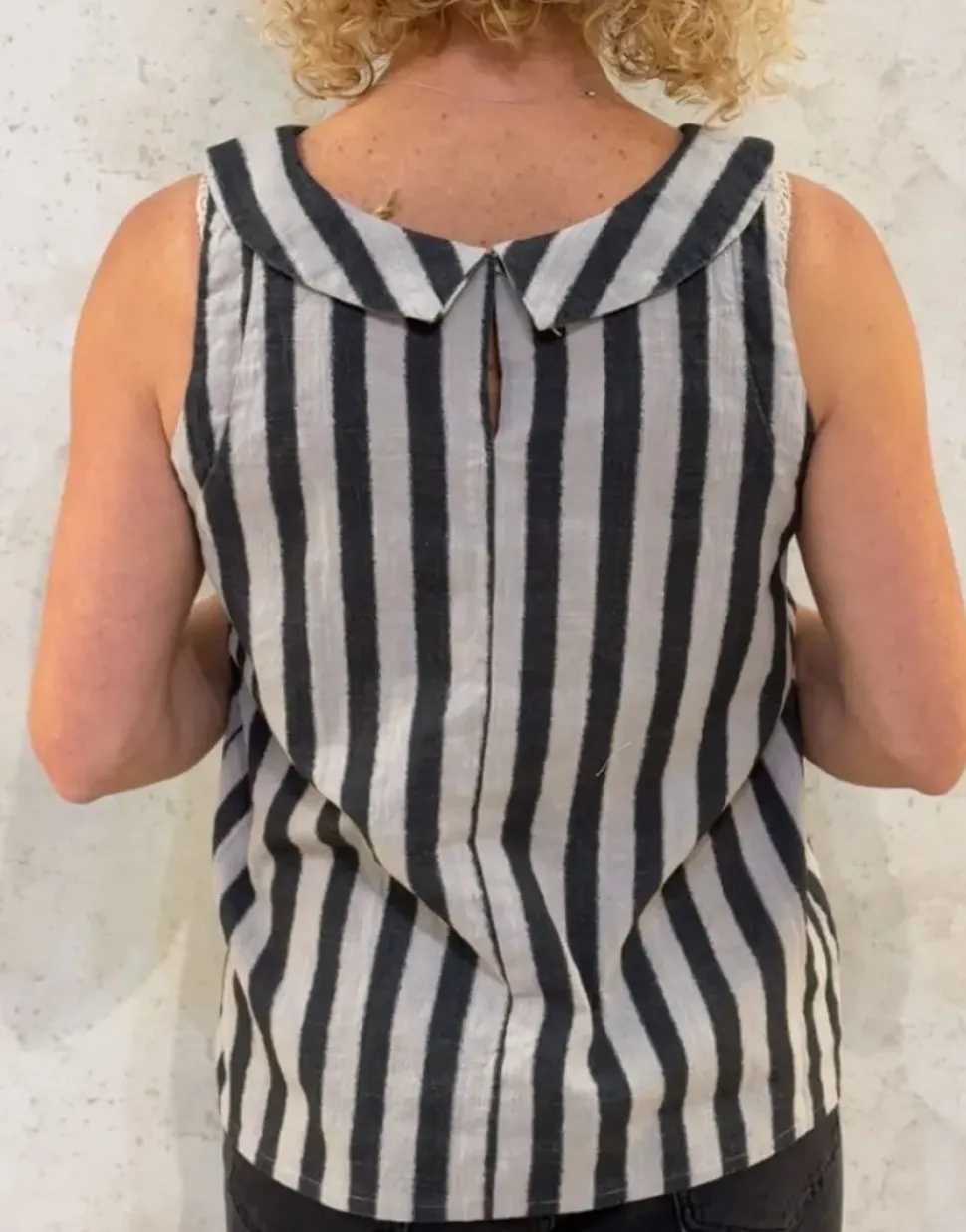 Thing Top Stripe light grey